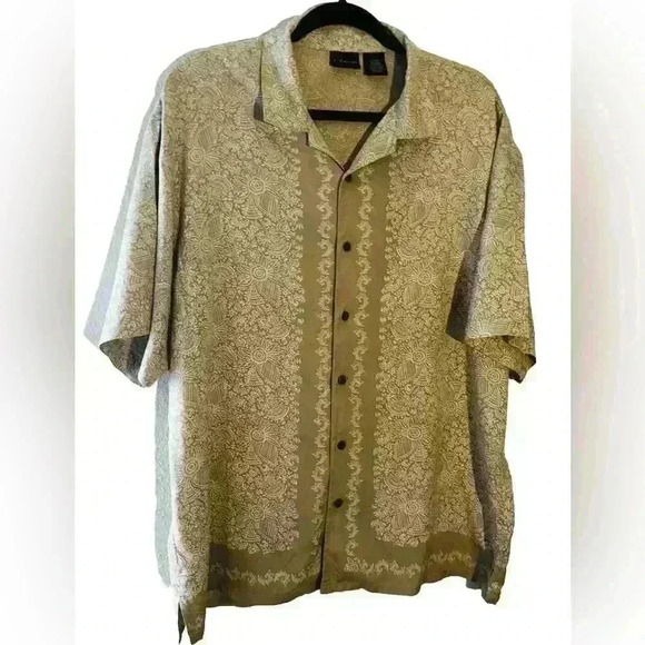 J. Ferrar 100% Silk Shirt Men Size L - Picture 3 of 5